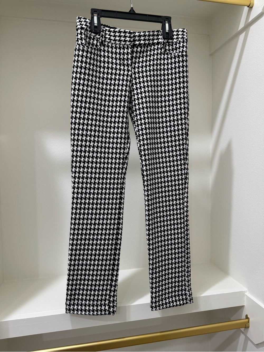 Express Black & White Houndstooth Skirt